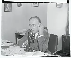 Byrns Prints: John J. O'Connor Talking on Telephone