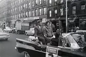 John and Jackie Kennedy Campaigning in new York