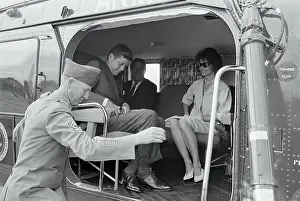 John and Jacqueline Kennedy Aboard Helicopter