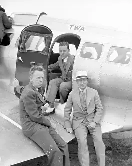 Designer Prints: John K. Northrop and Executives with Plane