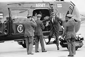Helicopter Prints: John Kennedy Arriving with Daughter