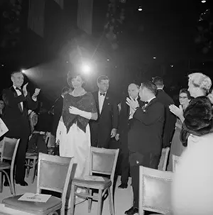 John M Prints: John Kennedy Attending a Celebration
