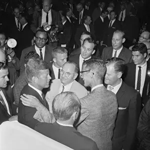 John Kennedy Being Greeted