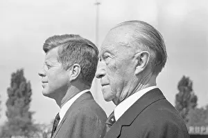 John Kennedy and Konrad Adenauer