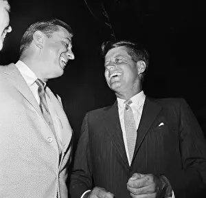 John Kennedy Laughing with Franklin D. Roosevelt