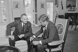 John Kennedy and Lyndon B. Johnson