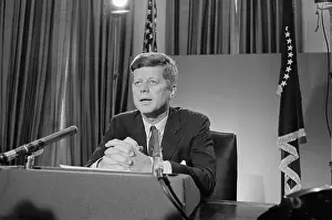John Kennedy Making a Speech