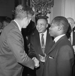 John H Prints: John Kennedy Meeting the Press