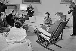 Diplomacy Prints: John Kennedy and Mrs. Gandhi