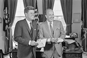 Committee Chair Prints: John Kennedy Receiving Traffic Report