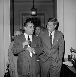 John Kennedy and Reporter Merriman Smith