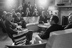 Photojournalist Prints: John Kennedy Seated with Others