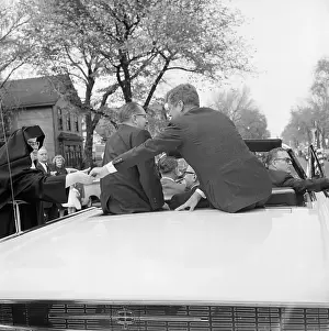 John Kennedy Shaking Hands with a Nun