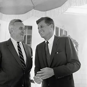 John Kennedy Smiling with Chester Bowles
