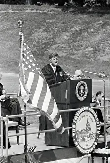 Graduation Prints: John Kennedy Speaking at Commencement