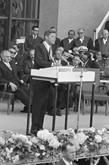 John Kennedy Speaking at University