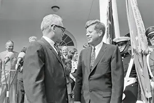 Goldwater Prints: John Kennedy Talking to Barry Goldwater