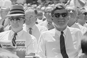John Kennedy Watching Baseball
