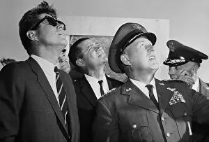 Roberts Prints: John Kennedy Watching Missile Launch
