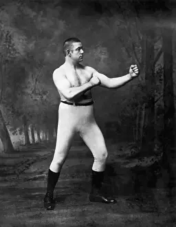 Champion Prints: John L. Sullivan in Fighting Stance