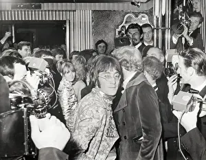 John Lennon Arriving at Theater with Wife