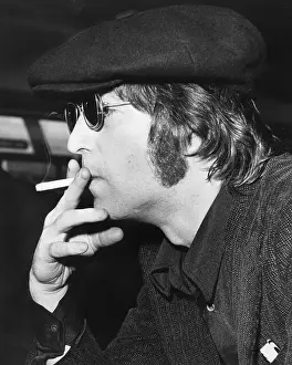 Songwriter Prints: John Lennon Sits Pensively, Smokes Cigarette