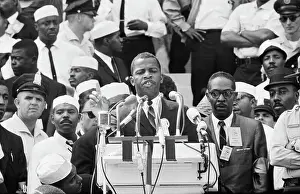 March Prints: John Lewis At Podium Addressing Marchers