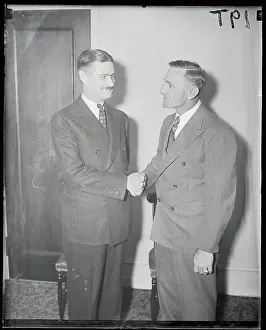 John M. F. Gorman Shaking Hands with Casey Stengel