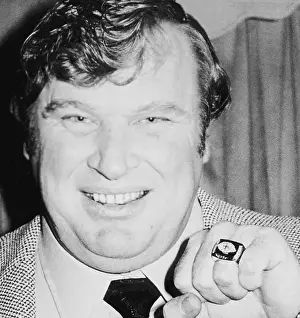John Madden Modeling Super Bowl Ring