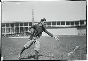 Ann Arbor Prints: John Maulbetsch Posing with Football