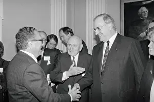 John McCloy Introducing Helmut Kohl to Henry Kissinger