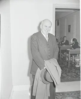 Mccloy Prints: John McCloy Smiling with Coat and Hat