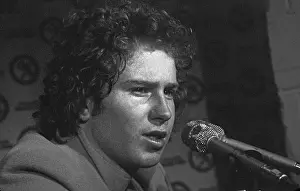 John McEnroe Prints: John McEnroe At A Press Conference