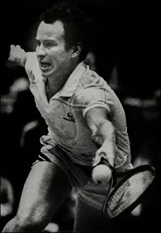John McEnroe Prints: John McEnroe Returns During A Match