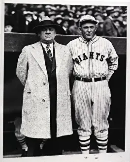 John J Prints: John Mcgraw And Rogers Hornsby