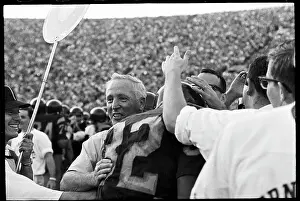 John H Prints: John McKay Reacting After Trojans Score Touchdown