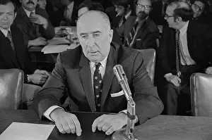 Corruption Prints: John Mitchell Sitting at Microphones