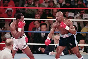 Bout Prints: John Mugabi and Marvin Hagler In Fight