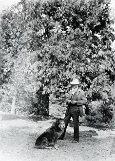 Naturalist Prints: John Muir With Dog In Woods