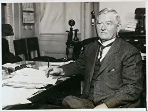 Worry Prints: John Nance Garner Sitting at Desk