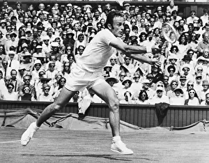 Wimbledon Prints: John Newcombe Rushing To The Net