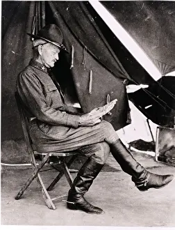 Revolution Prints: John Pershing Reading Newspaper