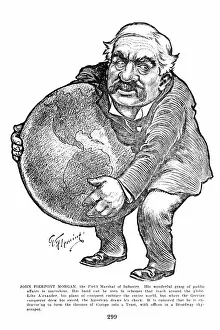 Wealthy People Prints: John Pierpont Morgan, the Field Marshal of Industry Cartoon by Thomas Fleming