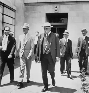 Exiting Prints: John Pierpont Morgan Leaving Senate Building