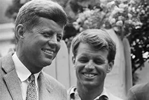 1960 Us Presidential Election Prints: John and Robert Kennedy in Massachusetts