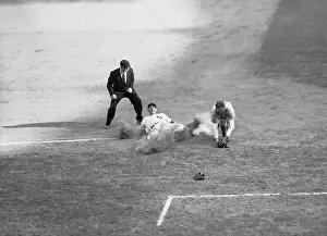 Umpire Prints: John Sherman Lollar Sliding into Base