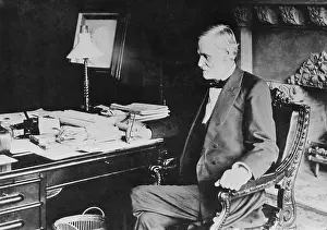 Busy Prints: John Sherman Seated at His Desk