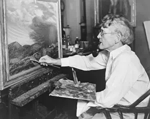 John Sloan Working on Painting