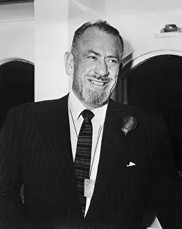 John Steinbeck Smiling on Ship Deck