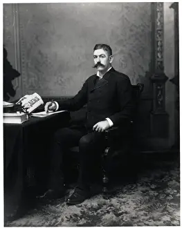 John L Prints: John Sullivan Seated @ Desk--Full Length